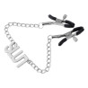 KINKgear Pince-Tétons avec plaque Slut 38cm